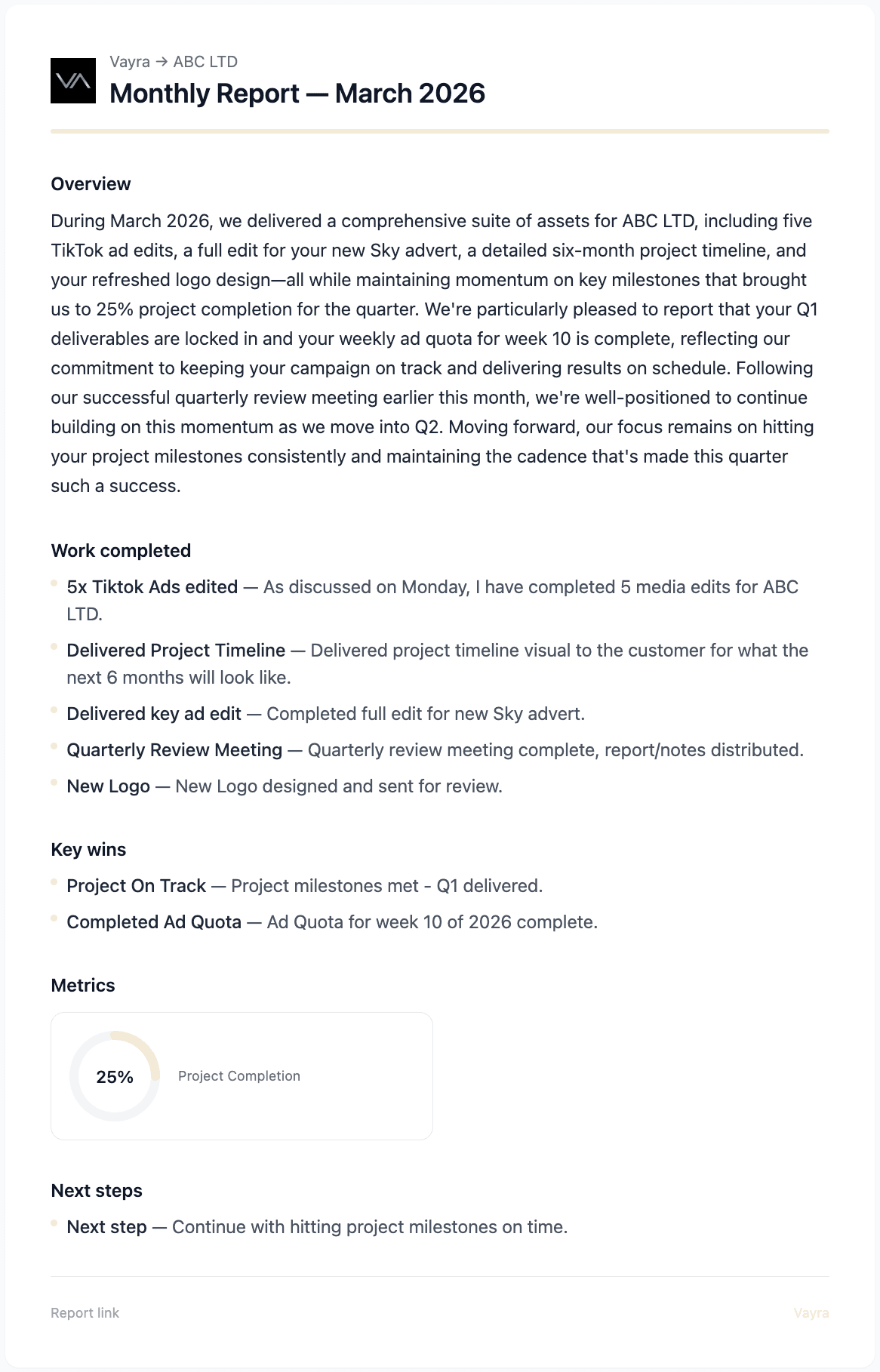 Classic report style preview